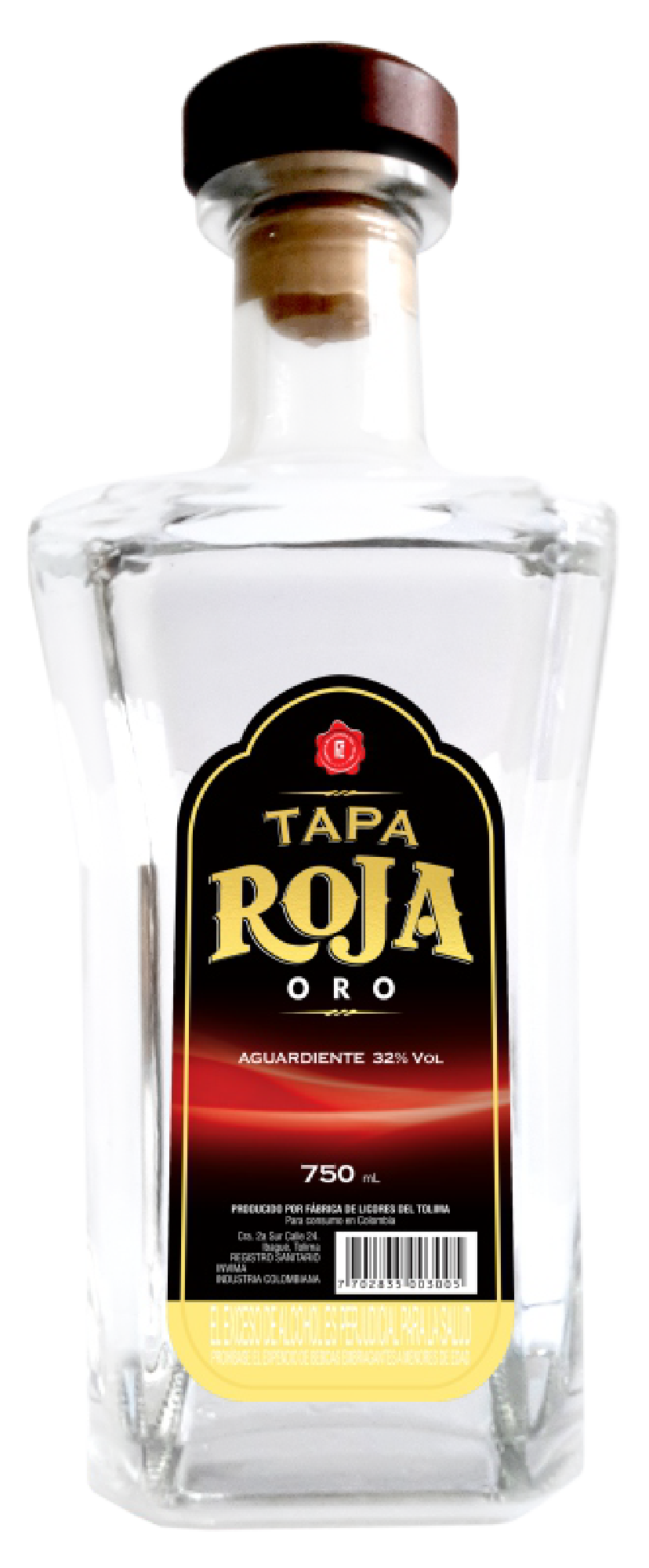 Aguardiente TAPA ROJA Oro 750 mL